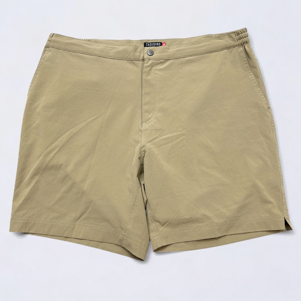 Thousand Miles Shorts Men's 2XL Beige Hybrid Performance Chino Stretch Casual